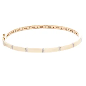 .09ct 14k Yellow Gold Diamond Bangle
