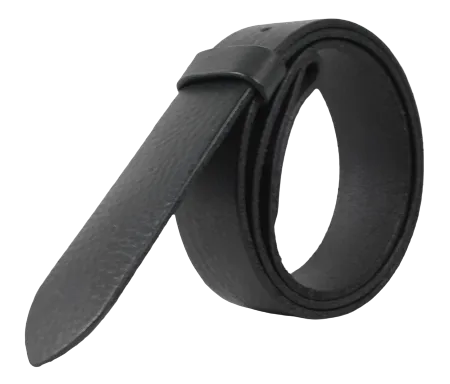 1 1/8 Inch (28mm) Wide Black Leather Belt Strap with Chicago Screws