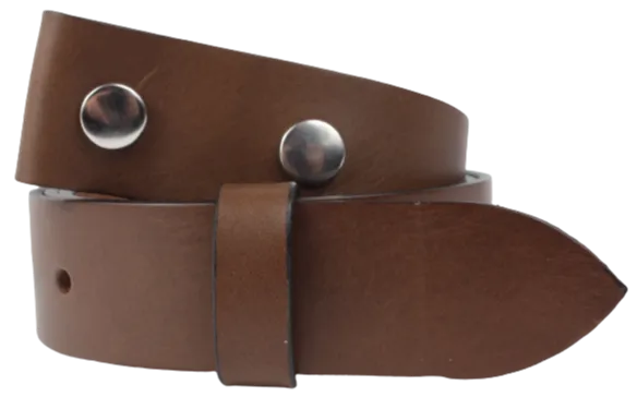100% Real Brown 1 1/2" Inch (38mm) Leather Belt Strap