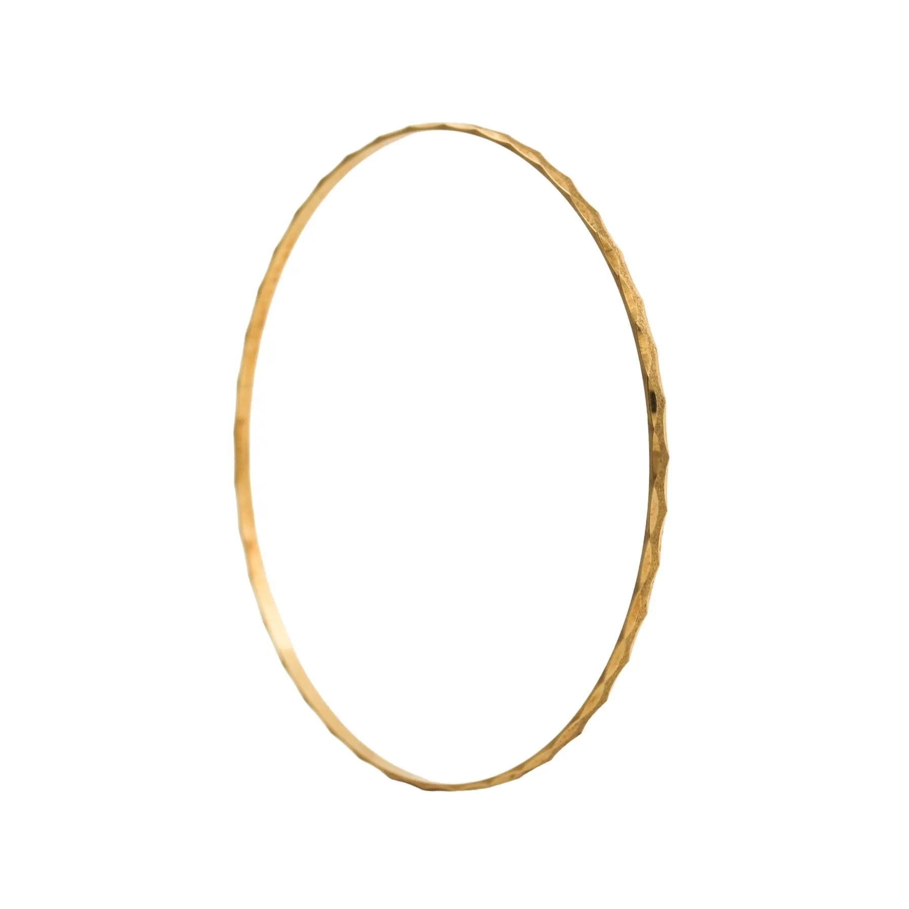 10K Gold Thin Bangle Bracelet