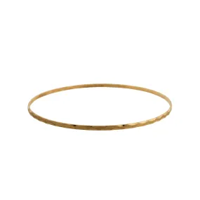 10K Gold Thin Bangle Bracelet