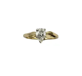 1/2 Carat Diamond Pear Shaped Ring