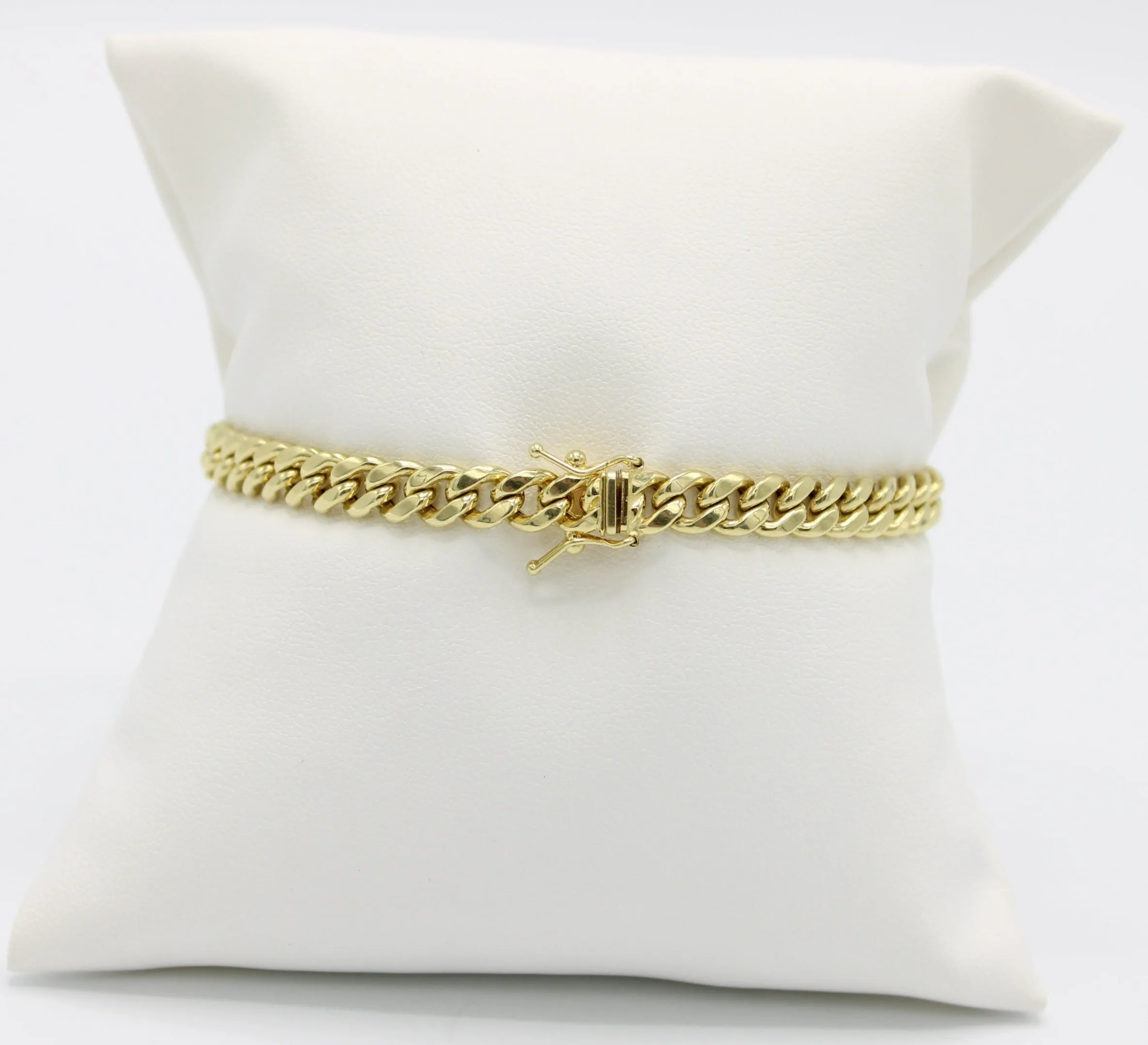 14K Semi-Solid Cuban Bracelet Yellow Gold // 6.1mm - 8.5 in //