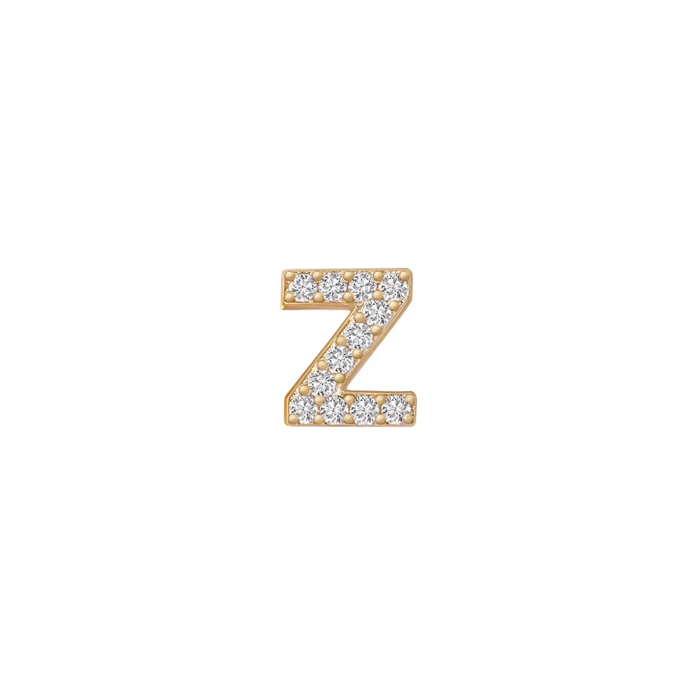 14k Skinny Z Charm (yellow)