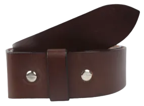 1.5" Wide Chestnut Leather Belt Strap Replacement with Chicago Screws