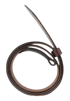 1.5" Wide Chestnut Leather Belt Strap Replacement with Chicago Screws