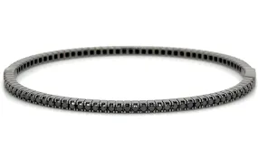 1.68ct t.w. Black Diamond Gold Bangle Bracelet