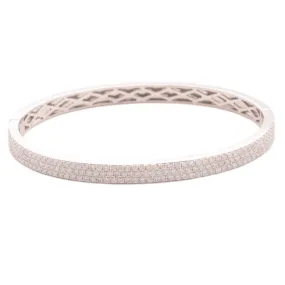 1.85ct 18k White Gold Diamond Bangle