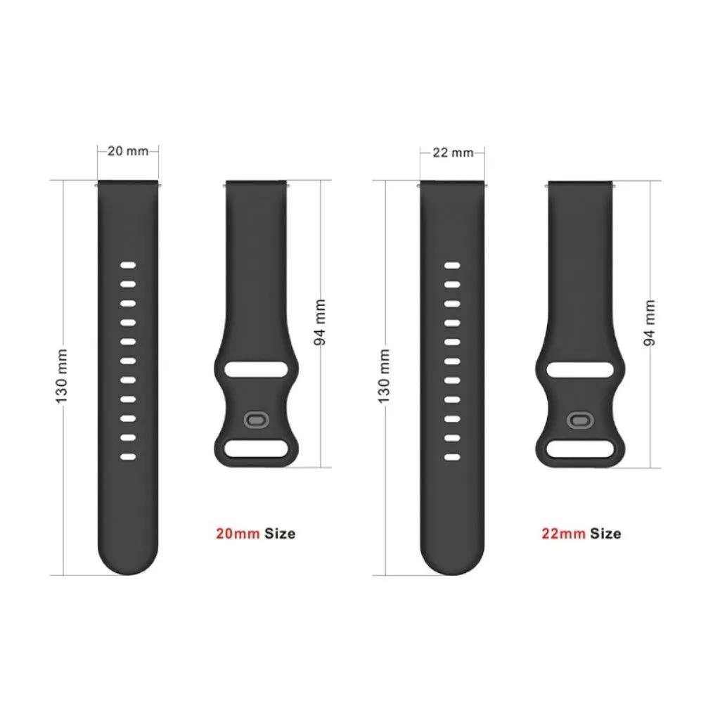 22mm Universal comfortable silicone watch strap - Blue