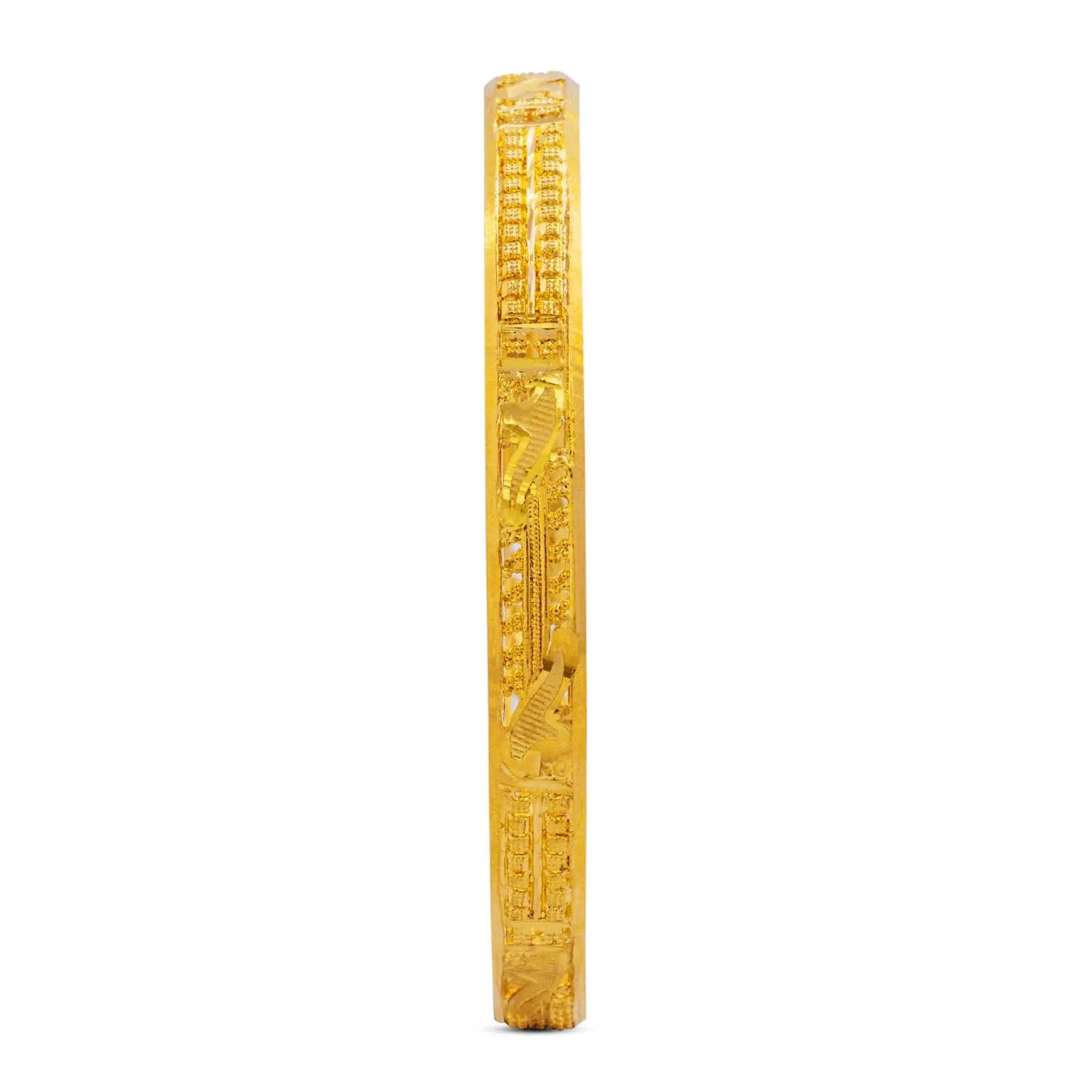 24CT HEAVY GOLD PLATED BOHO STYLE BANGLE PGB1-571