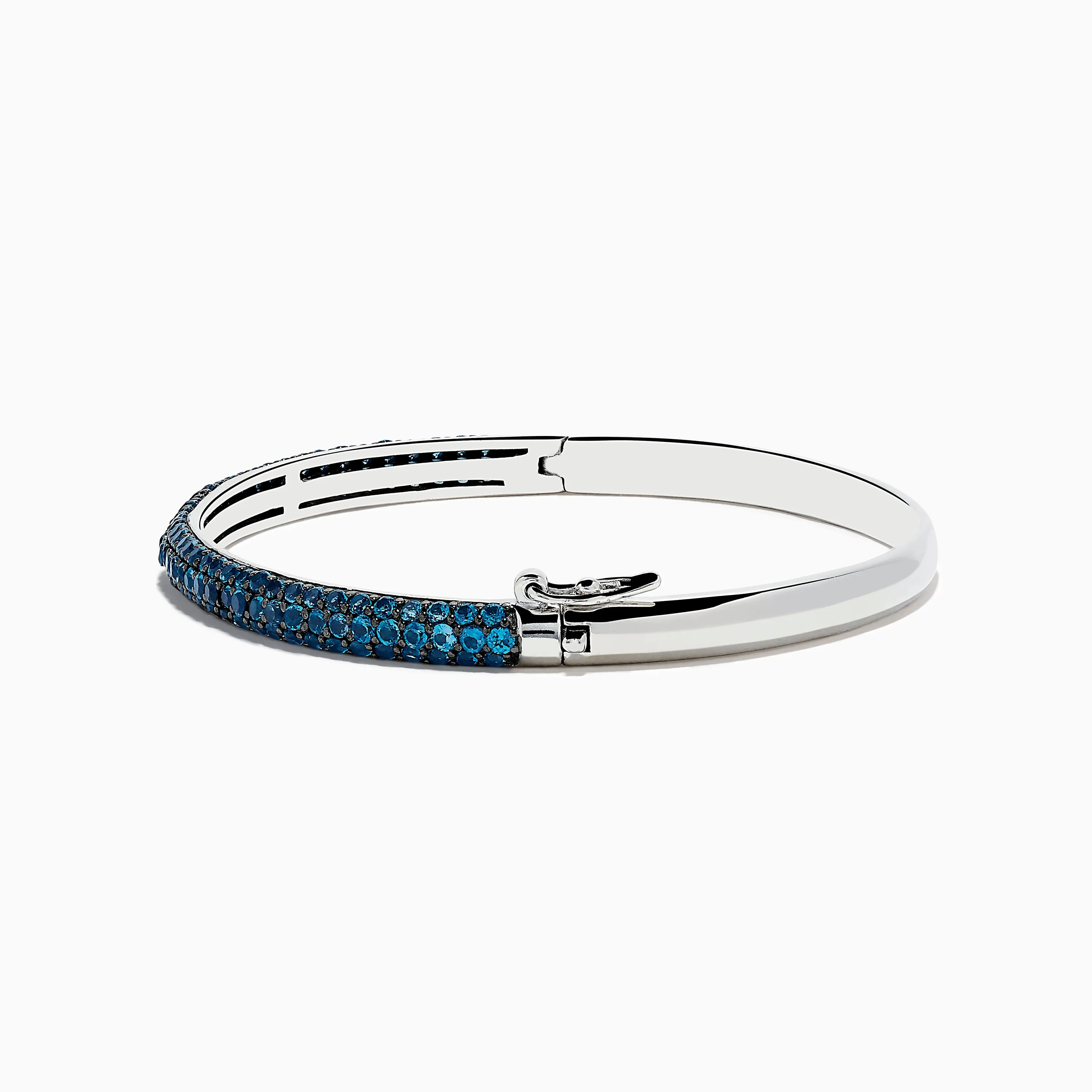 925 Sterling Silver London Blue Topaz Bangle