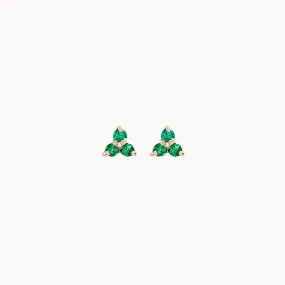 abacus tripod emerald earring - 14k yellow gold, emerald