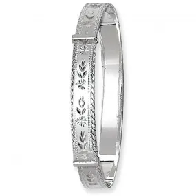 Acotis Silver Bangle Round Dia Cut Expandable G4107