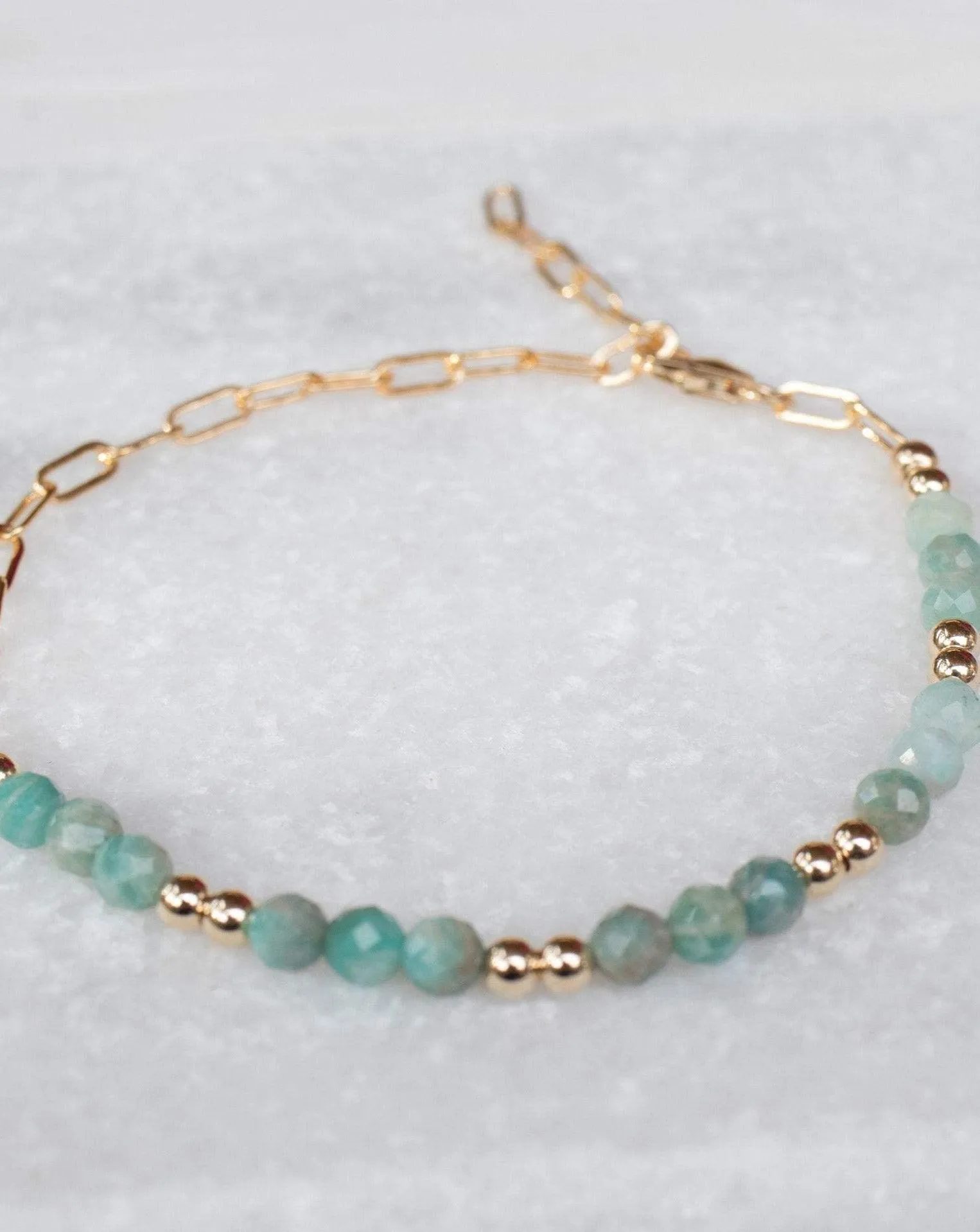 Amazonite Bracelet ~ Gold Filled or Sterling Silver 925 ~ MB017