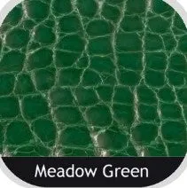 American Glazed Alligator Belt: Meadow Green