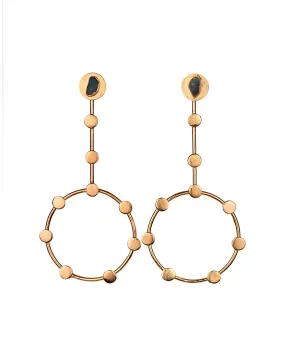 Amy Constellation Collection Colombian Raw Emerald & 24k Gold Plated Earrings