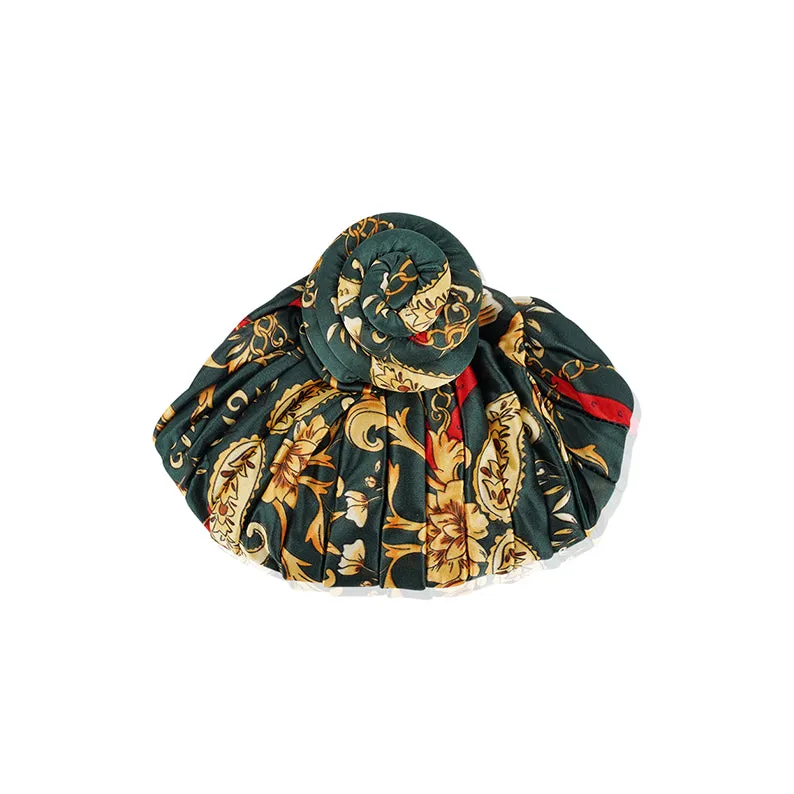 ANNIE Silky Top Knot Pre-Tied Turban Scarf [Assorted Color] #03678