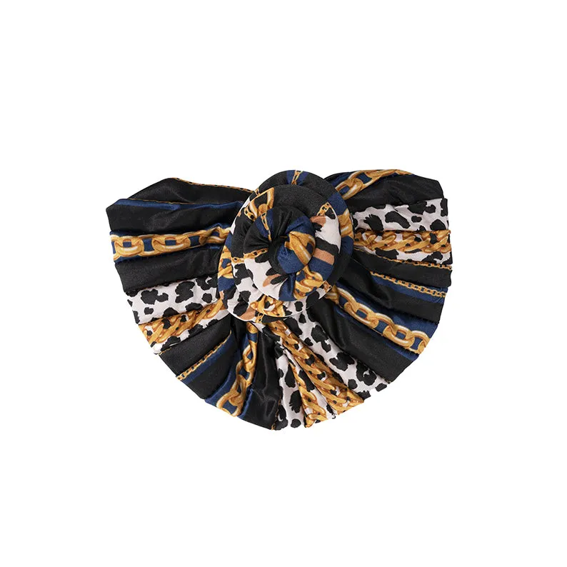ANNIE Silky Top Knot Pre-Tied Turban Scarf [Assorted Color] #03678