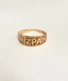 Antique, 9ct Gold Mizpah Ring, Hallmarked Chester, 1906