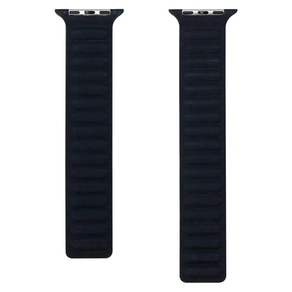 Apple Watch (38/40/SE/41/42mm) Lippa Magnetisk Finewoven Rem - Sort