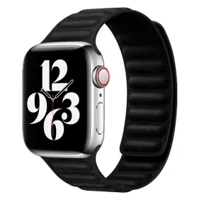 Apple Watch (38/40/SE/41/42mm) Lippa Magnetisk Finewoven Rem - Sort