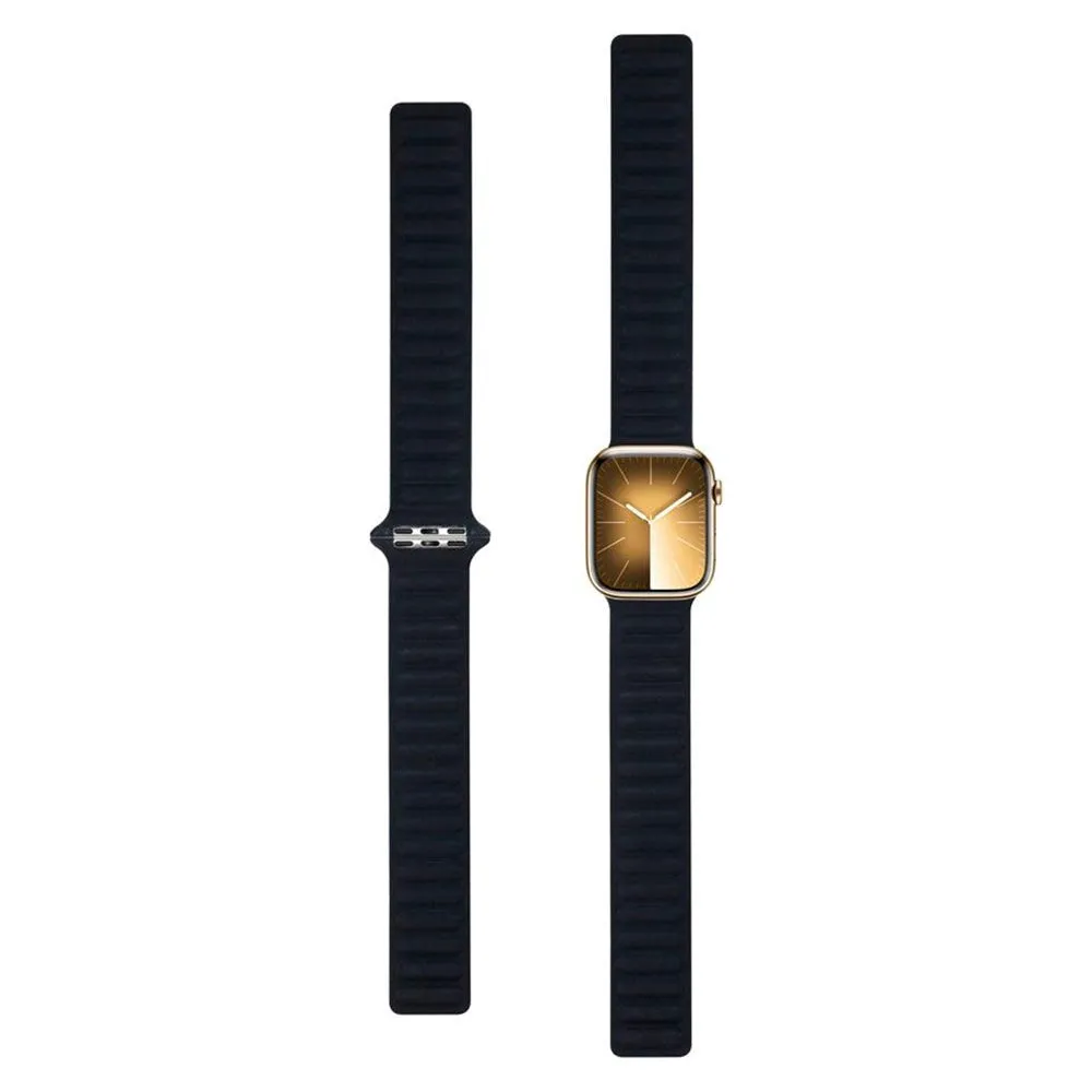 Apple Watch (38/40/SE/41/42mm) Lippa Magnetisk Finewoven Rem - Sort