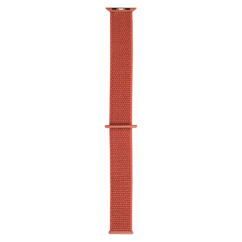 Apple Watch (38/40/SE/41/42mm) Lippa Nylon Rem - Rustrød