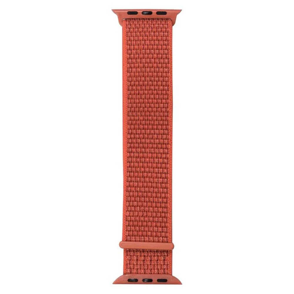 Apple Watch (38/40/SE/41/42mm) Lippa Nylon Rem - Rustrød