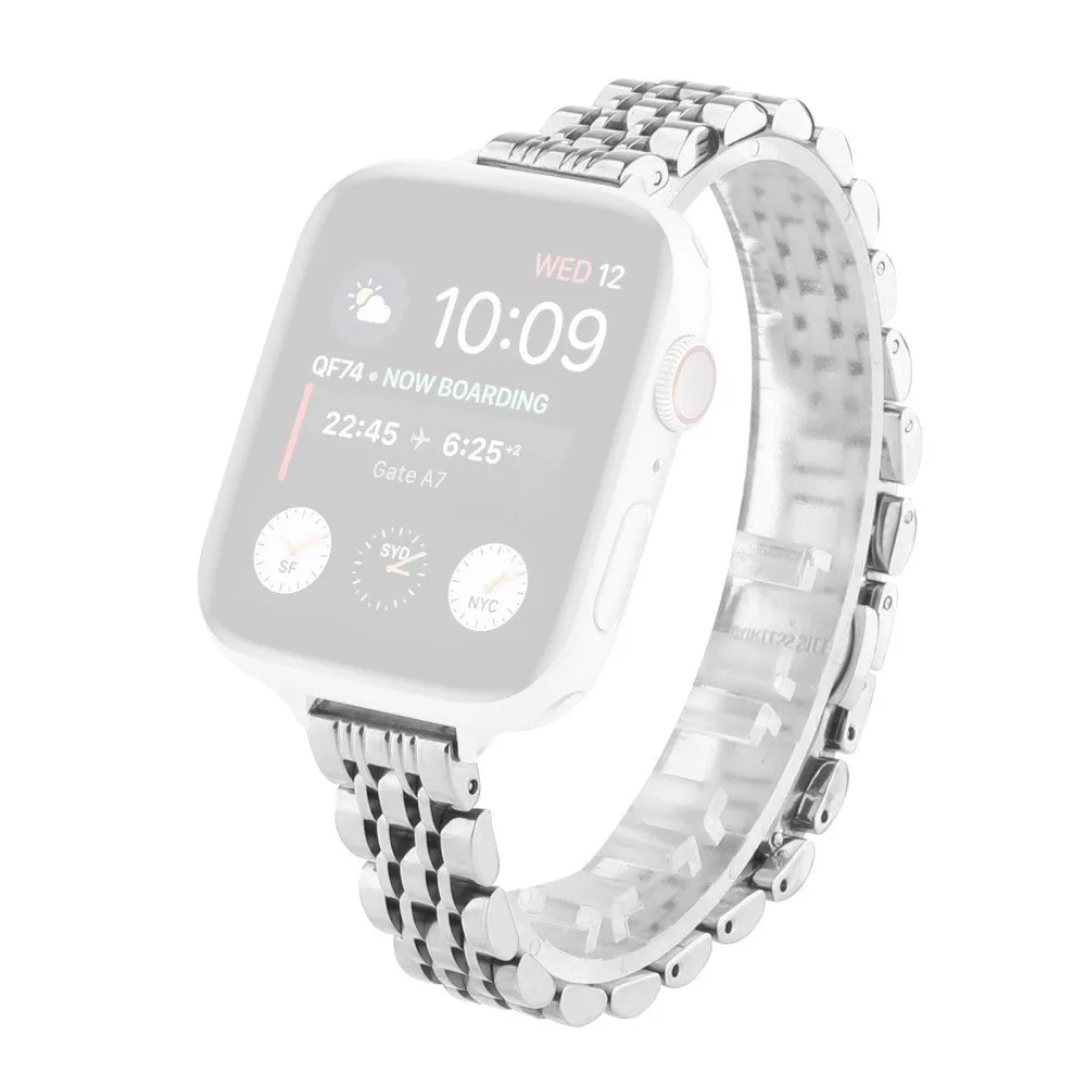 Apple Watch (38/40/SE/41/42mm) Rustfri Stål Rem - Sølv