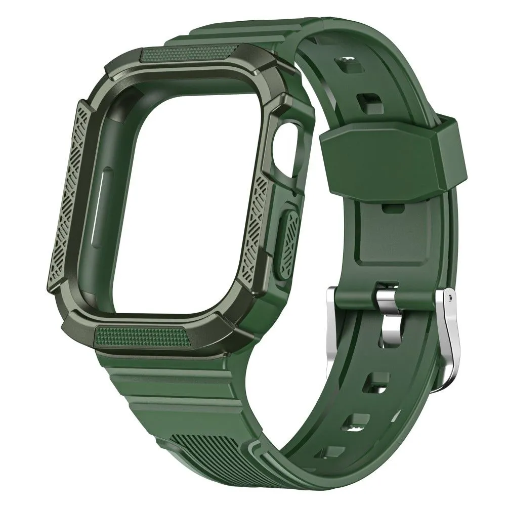 Apple Watch 40mm bi-color TPU cover with watch strap - Grass Green / Green