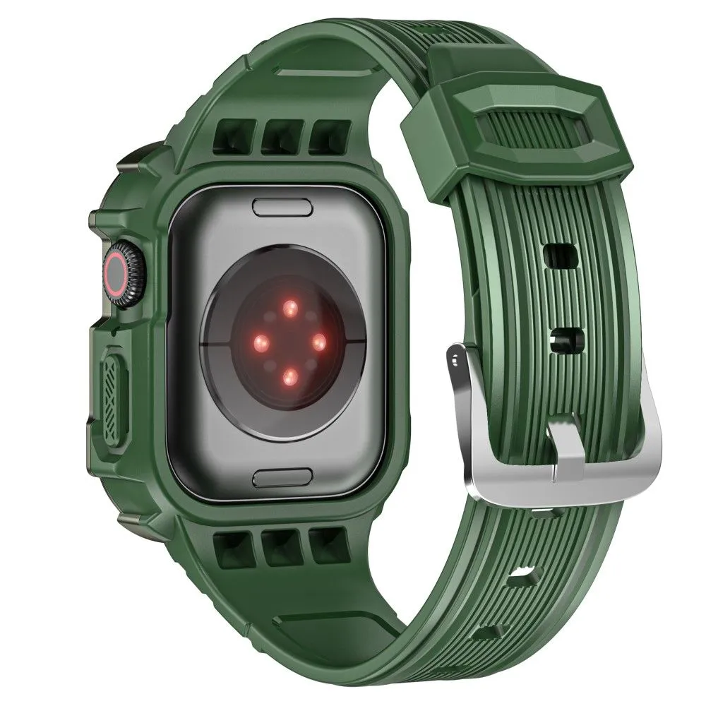 Apple Watch 40mm bi-color TPU cover with watch strap - Grass Green / Green