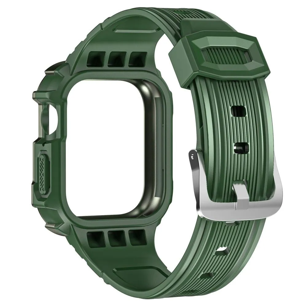 Apple Watch 40mm bi-color TPU cover with watch strap - Grass Green / Green