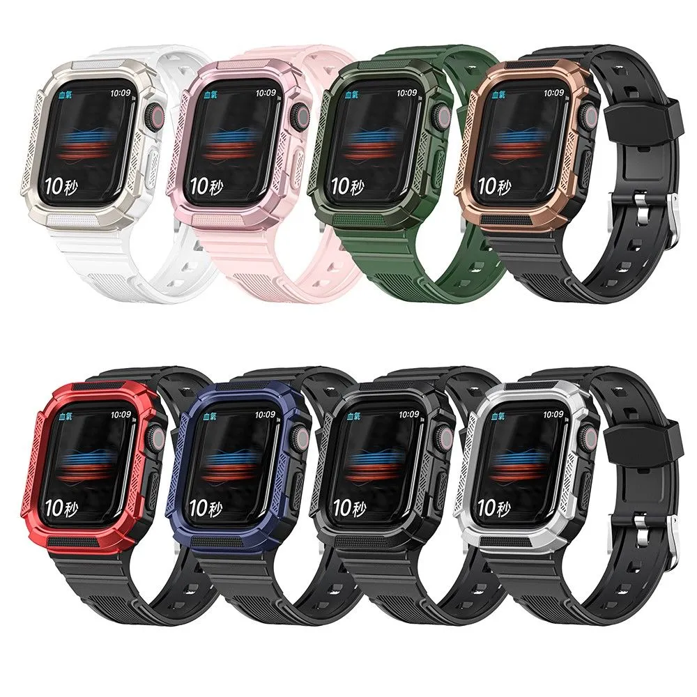 Apple Watch 40mm bi-color TPU cover with watch strap - Grass Green / Green