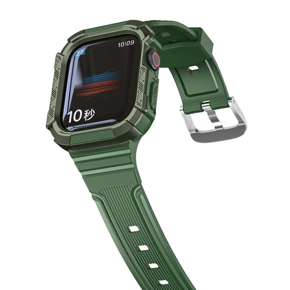 Apple Watch 40mm bi-color TPU cover with watch strap - Grass Green / Green