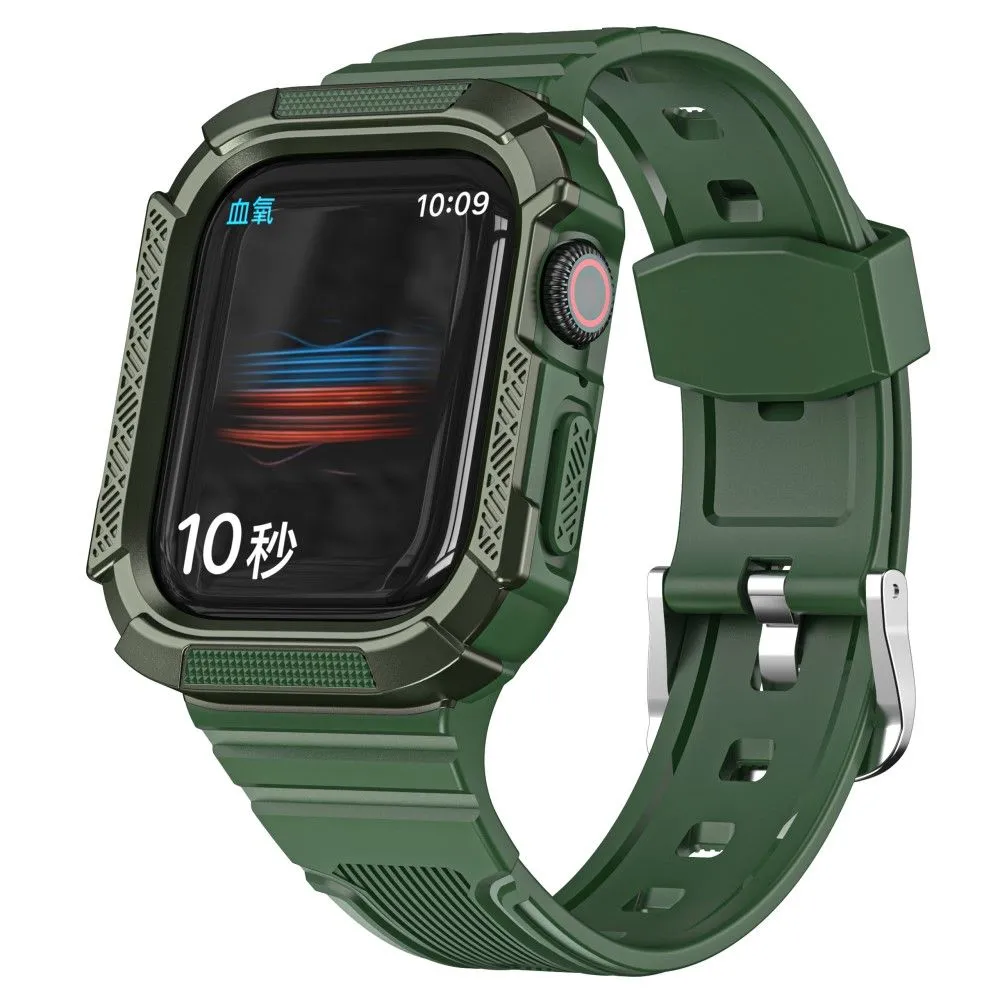 Apple Watch 40mm bi-color TPU cover with watch strap - Grass Green / Green