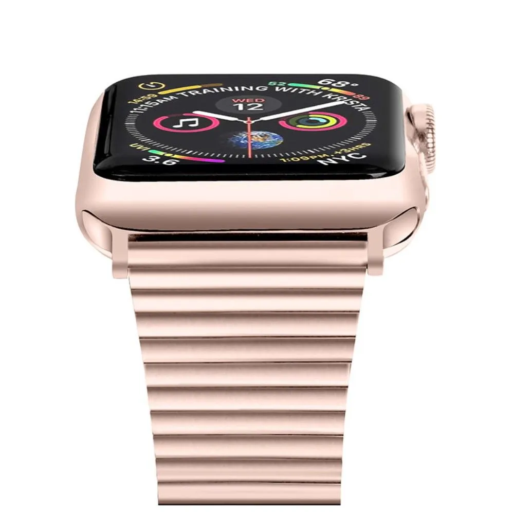 Apple Watch (41mm) stainless steel double buckle watch strap - Pink Gold