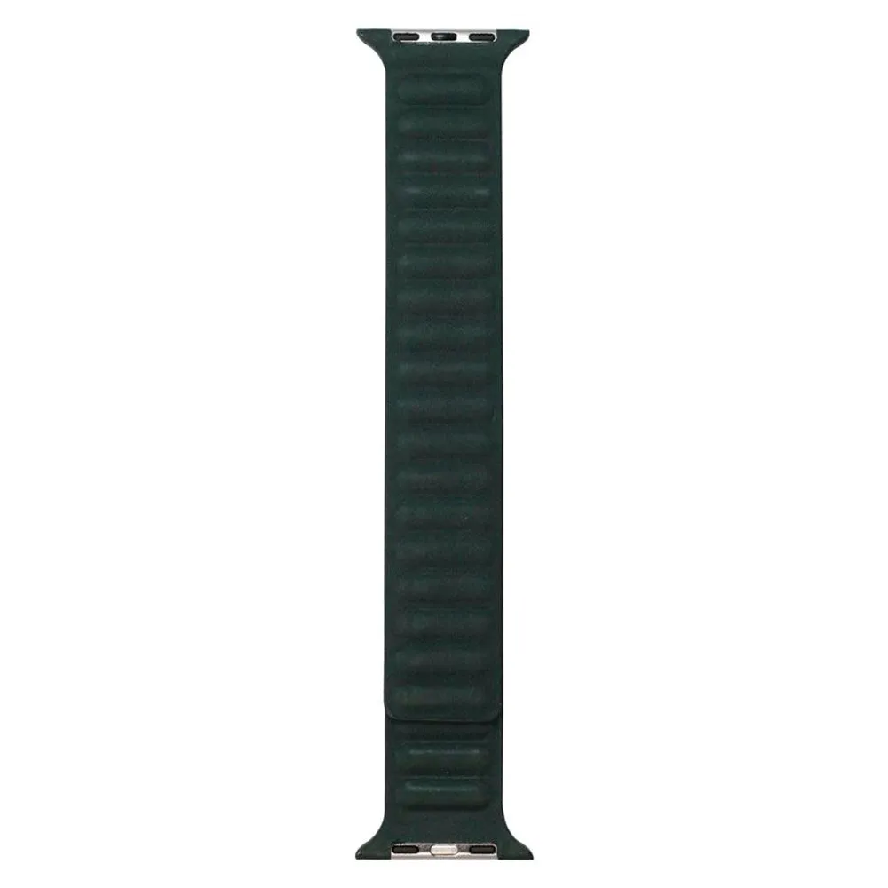 Apple Watch (42/44/SE/45/46/49mm) Lippa Magnetisk Finewoven Rem - Grøn