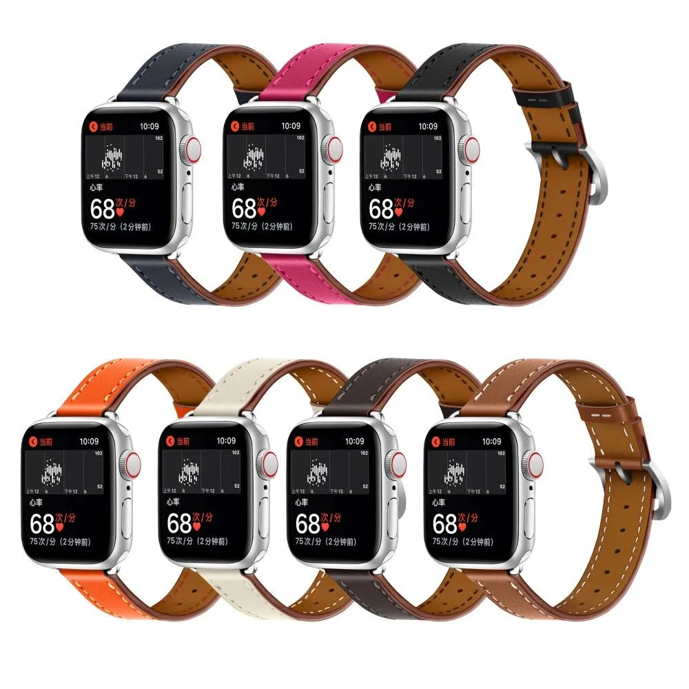 Apple Watch (45mm) breathable genuine leather watch strap - Rose