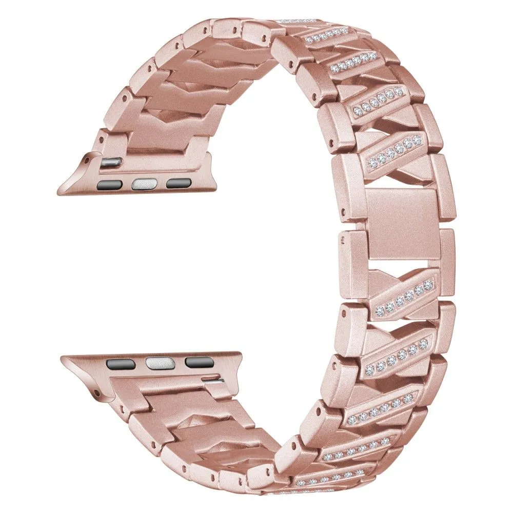 Apple Watch (45mm) rhinestone X design watch strap - Pink