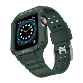 Apple Watch (45mm) TPU watch strap - Midnight Green / Green