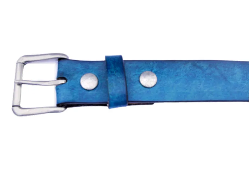 Aqua Leather Belt