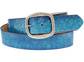 Aqua Leather Belt
