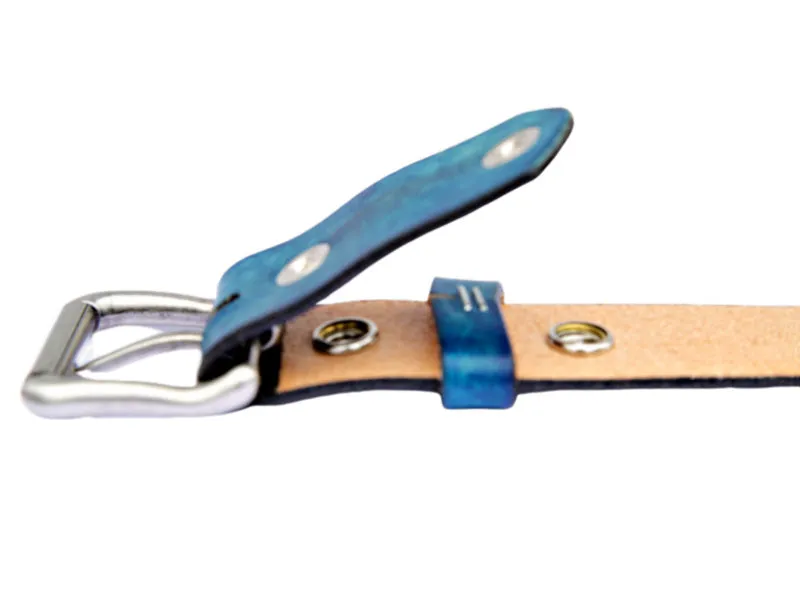 Aqua Leather Belt
