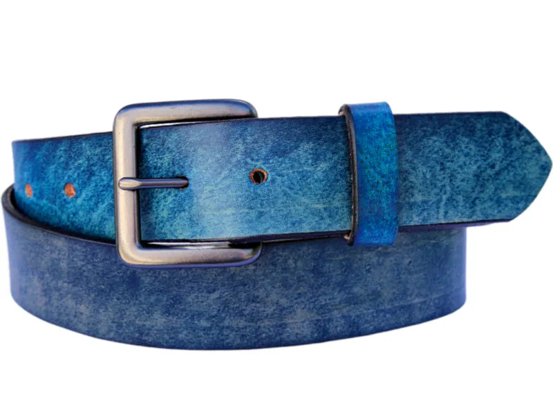 Aqua Leather Belt