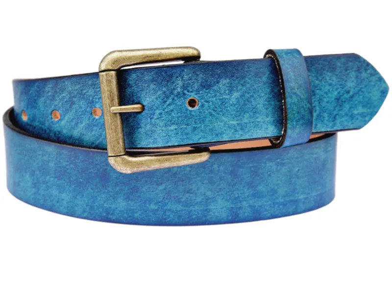Aqua Leather Belt