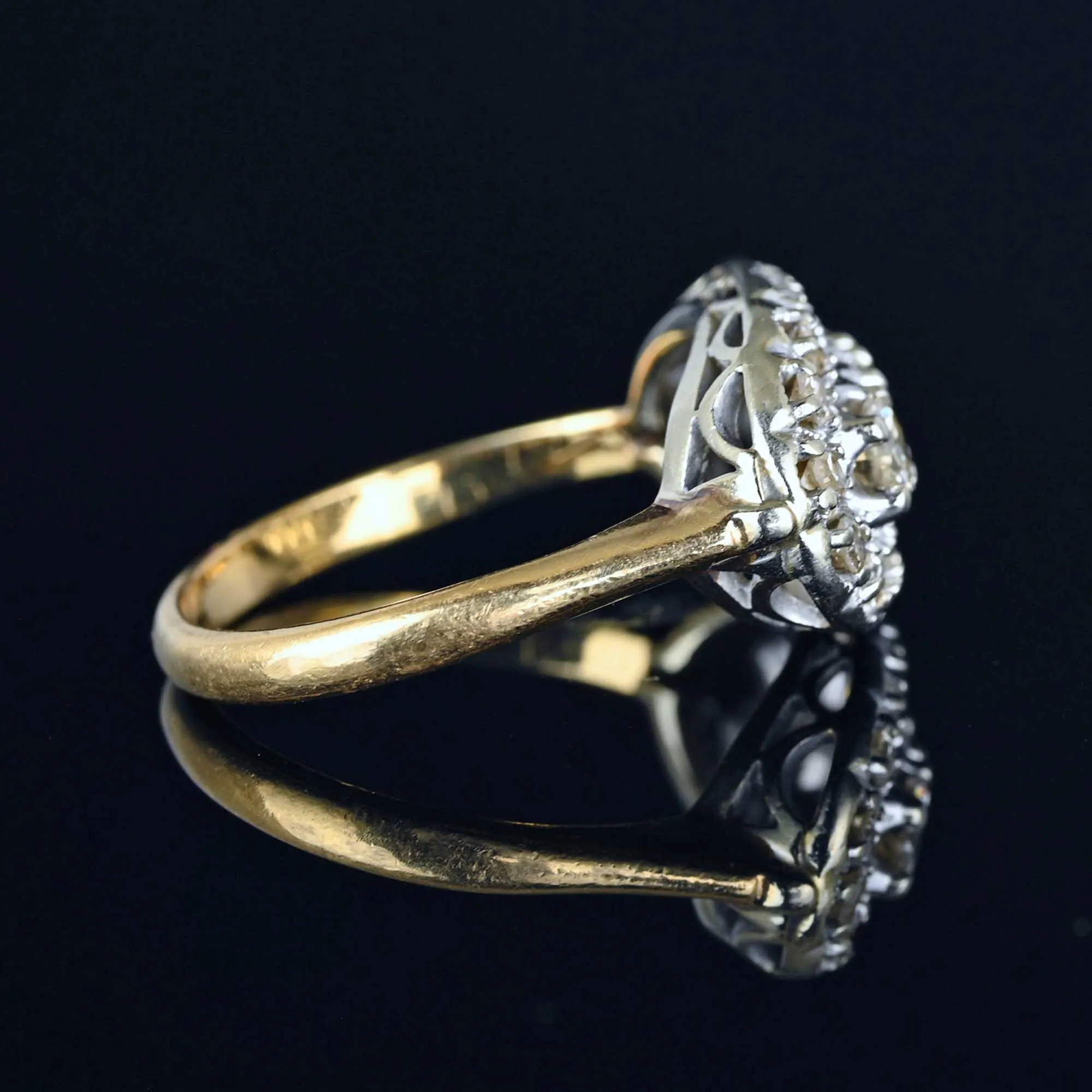 Art Deco 1.15 CTW Diamond Ring in 14K Gold