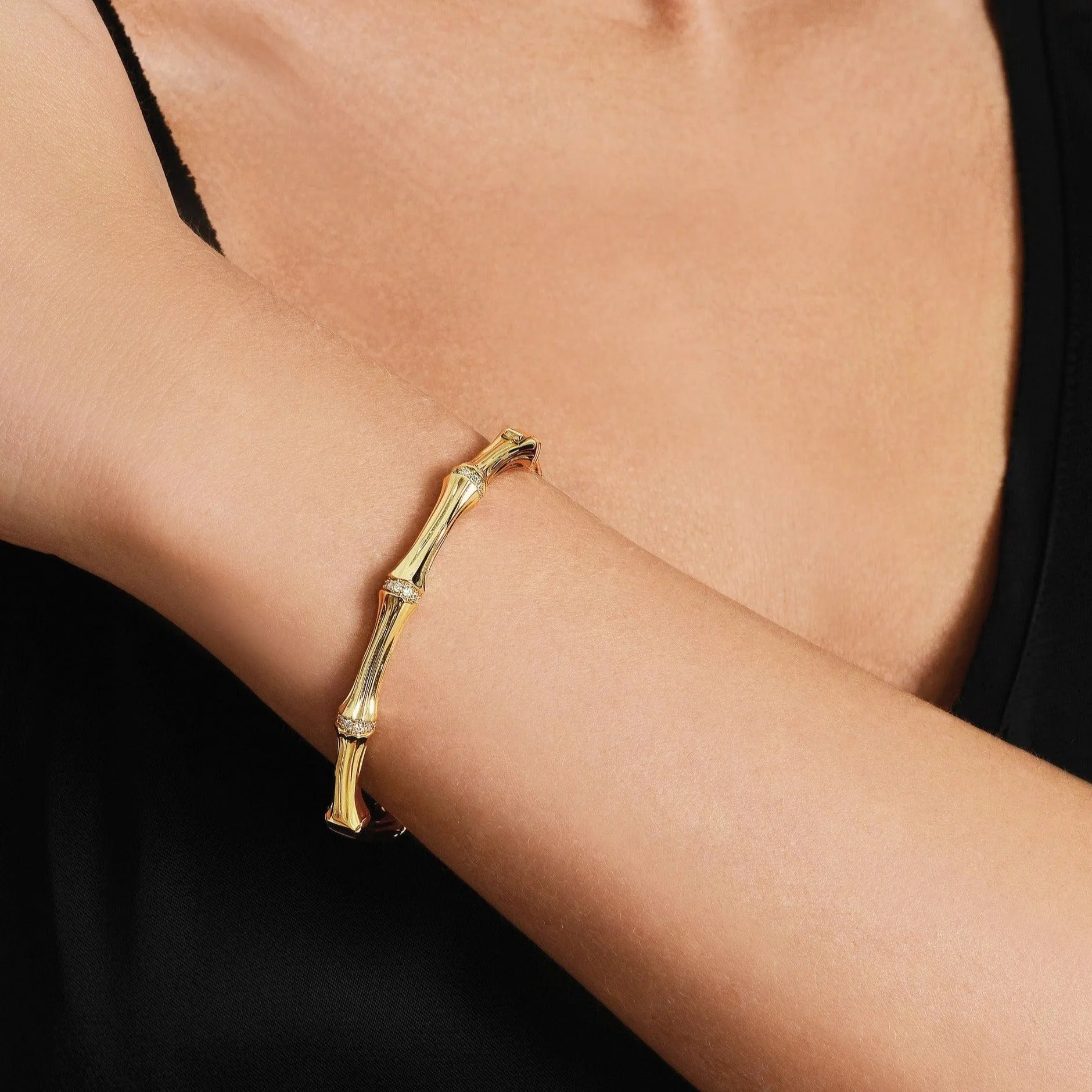 Bamboo Hinged Bangle