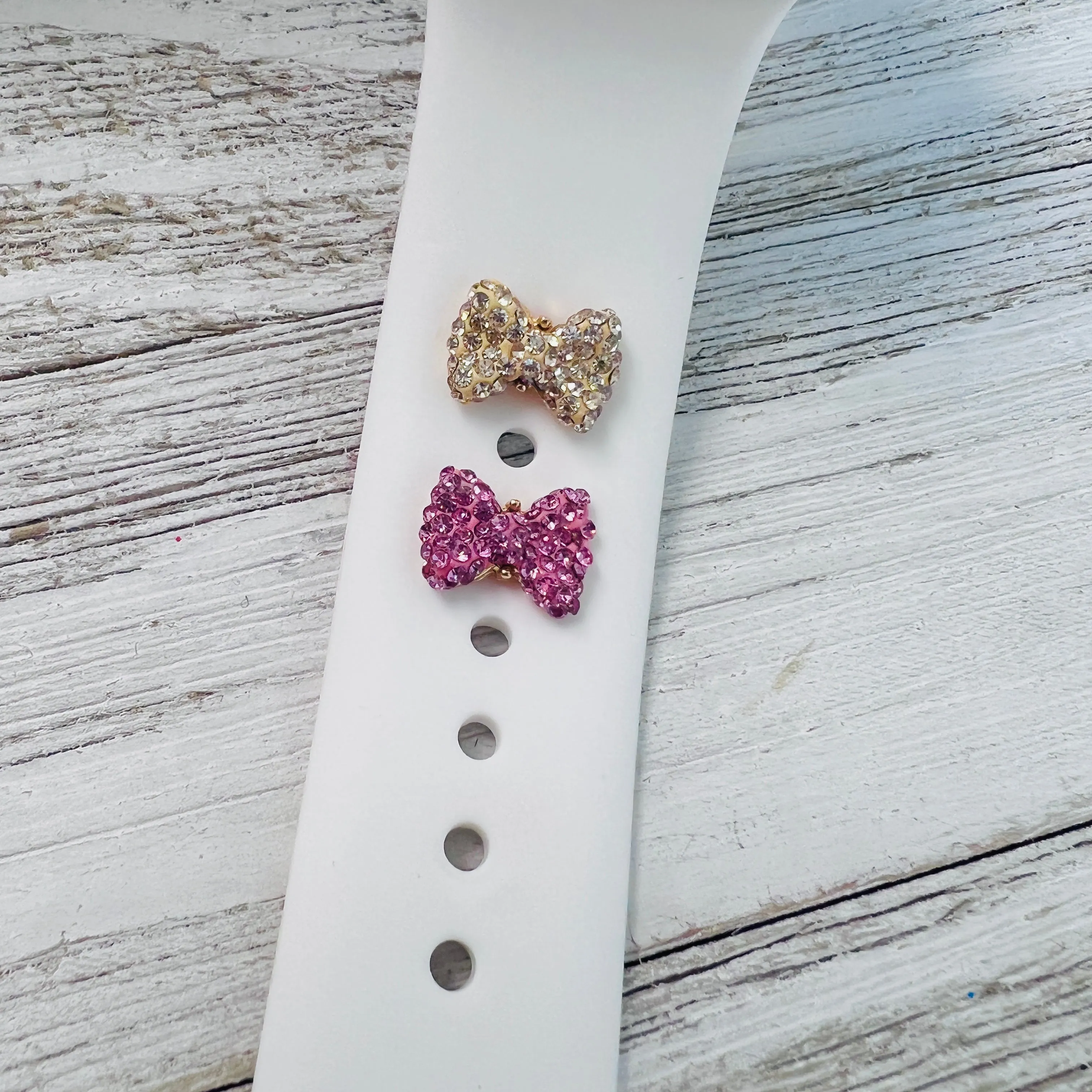 Band Charms 1pc. Sparkly Bows Multiple Colors Available