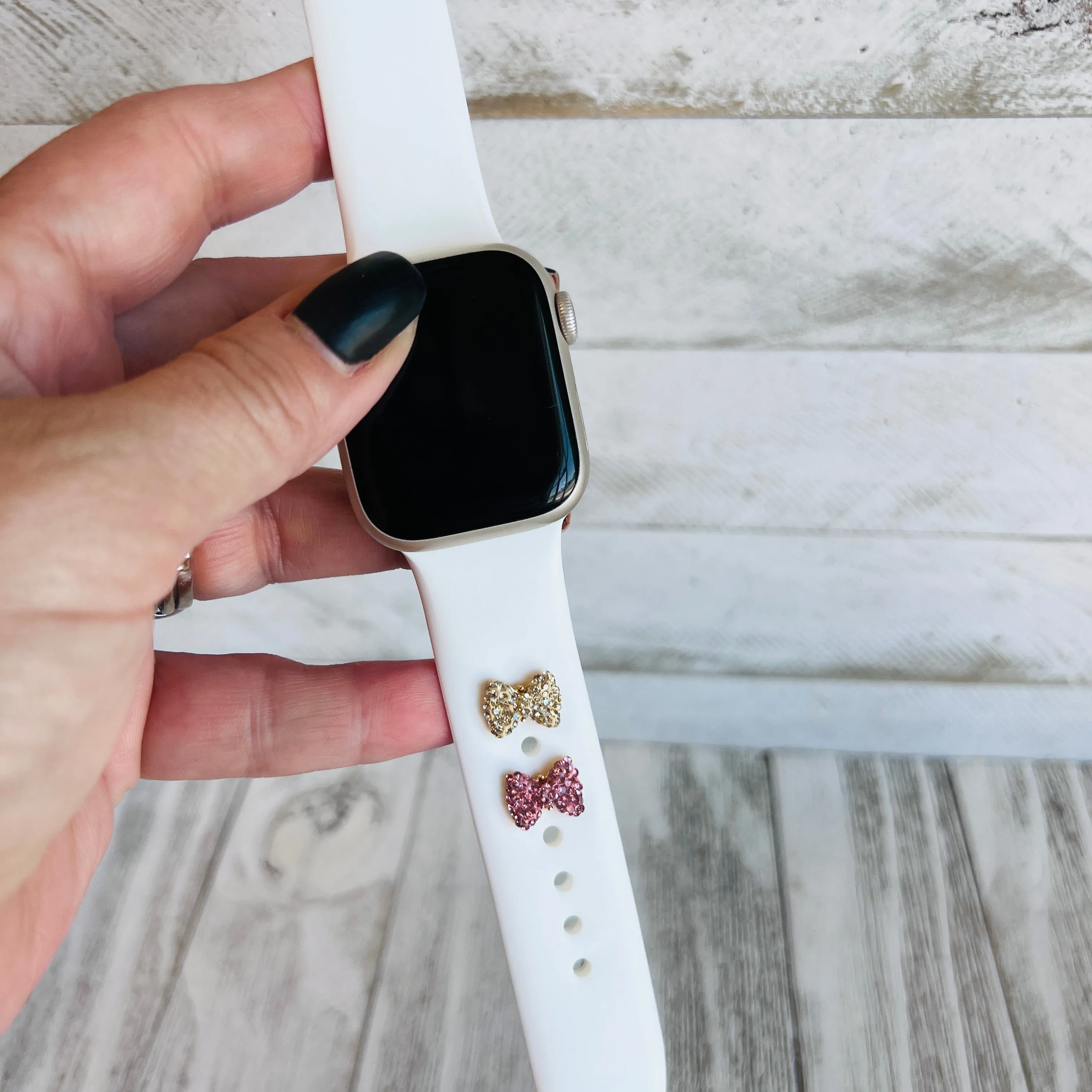Band Charms 1pc. Sparkly Bows Multiple Colors Available