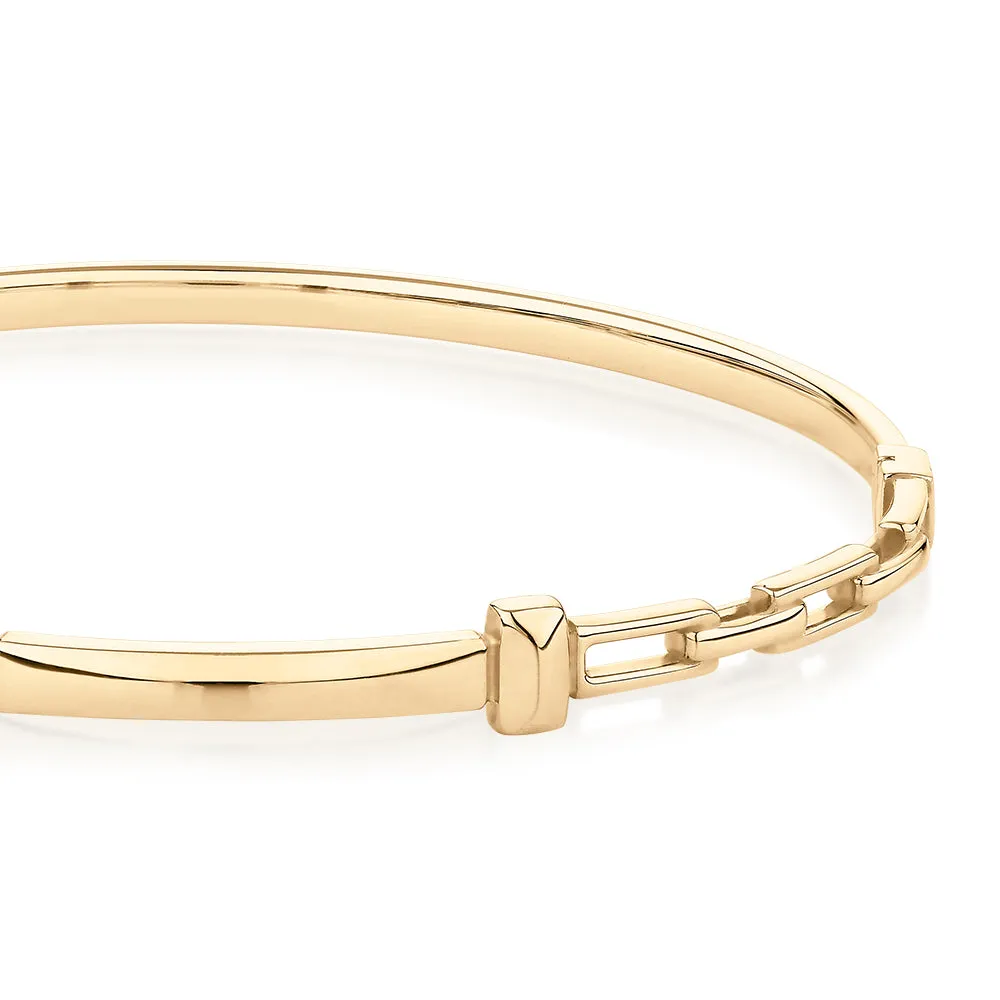 Bangle in 10 carat yellow gold